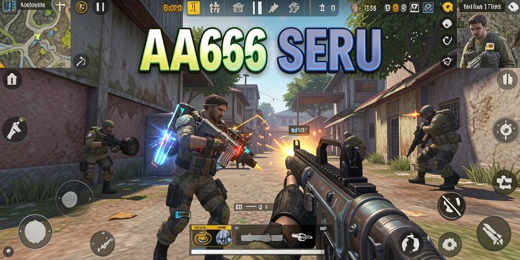 Tampilan gameplay intens dari AA666 yang menegangkan.