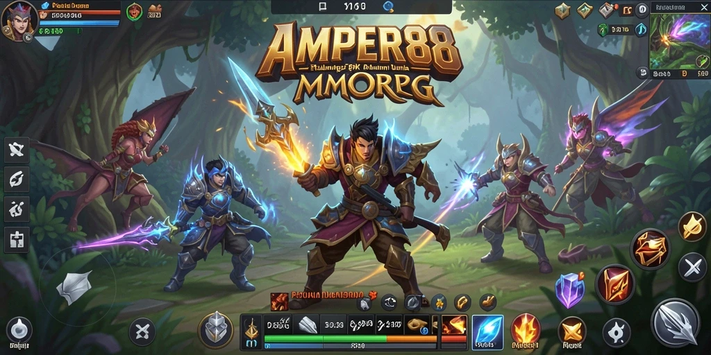 Tampilan gameplay menarik di dunia MMORPG AMPER88.