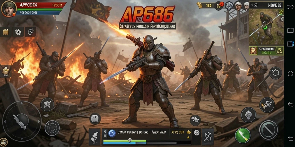 Tampilan gameplay AP686 menunjukkan pertempuran strategis yang mendebarkan.