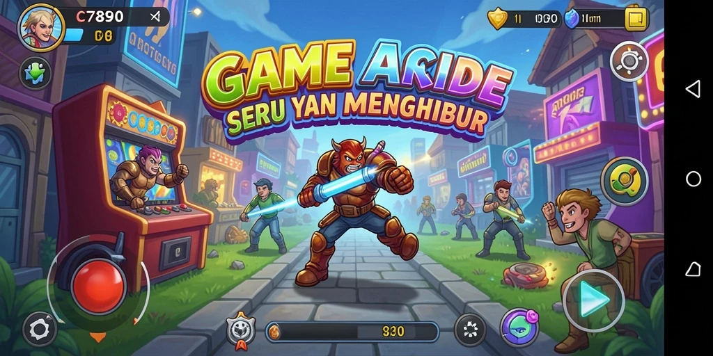 Screenshot utama C7890 menunjukkan gameplay Arcade yang mengasyikkan.