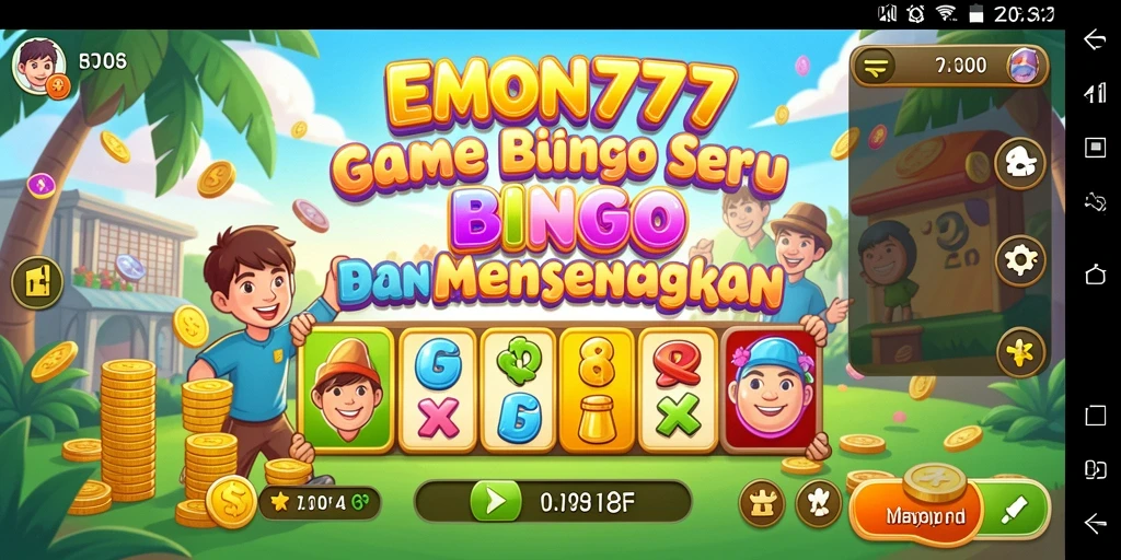 Tampilan gameplay seru dalam permainan Bingo EMON777.