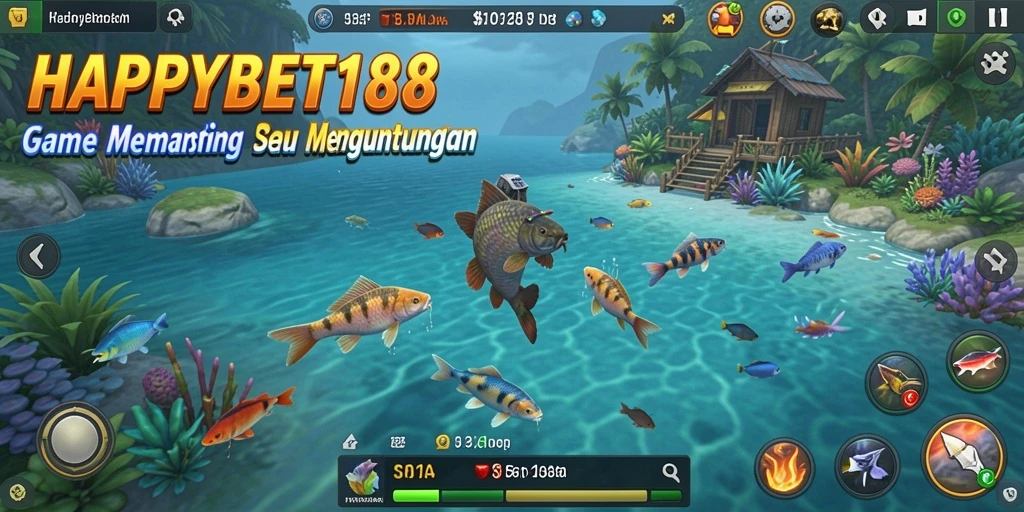 Tampilan gameplay memancing yang seru dan menarik dalam HAPPYBET188.