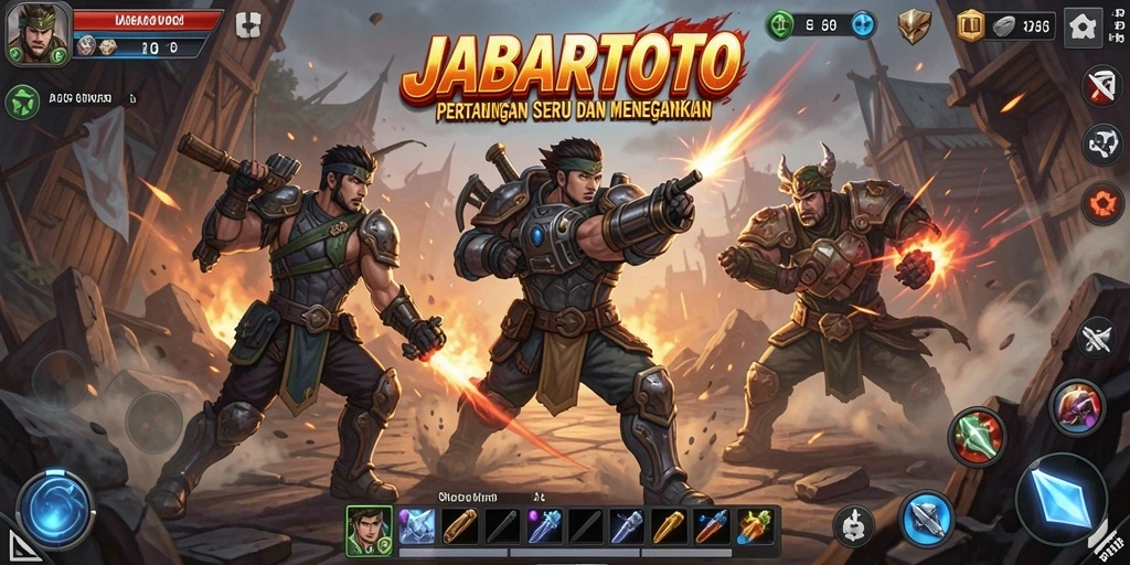 Tampilan gameplay seru dari pertarungan JABARTOTO.