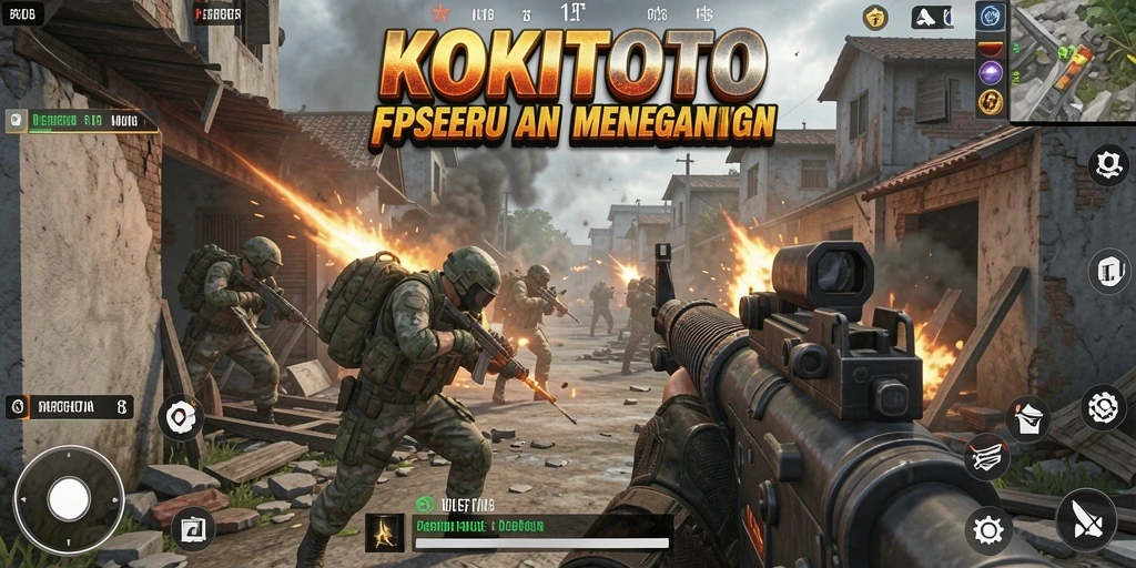 Gameplay KOKITOTO yang seru dan menegangkan dalam mode FPS.