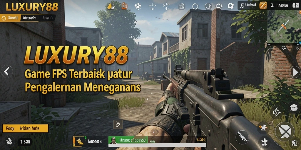 Tangkapan layar gameplay LUXURY88 yang menampilkan aksi tembak-menembak intens.