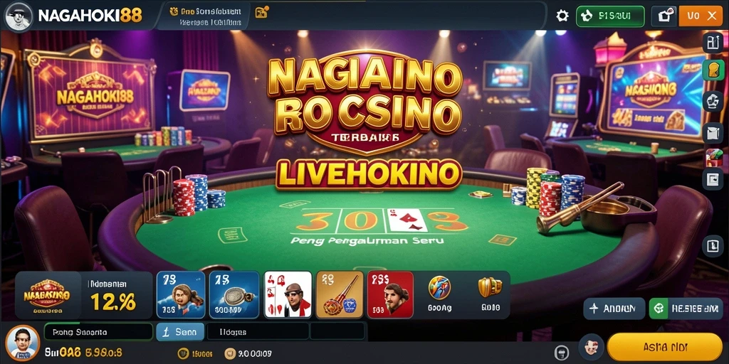 Tampilan gameplay menarik dari NAGAHOKI88 dalam Live Casino.