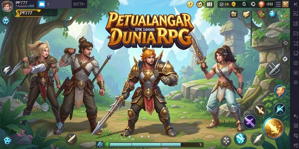 Tampilan seru gameplay PF777 dengan aksi RPG yang mendebarkan.