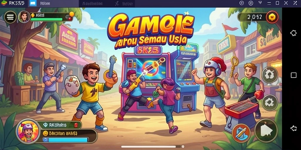 Tampilan gameplay RK55 yang penuh aksi dan tantangan.