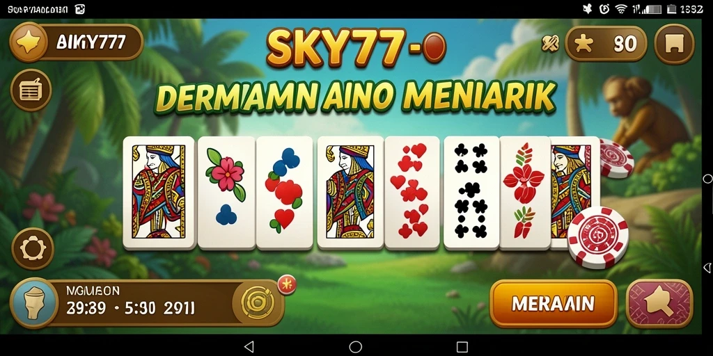 Tampilan gameplay domino yang menegangkan dan interaktif.
