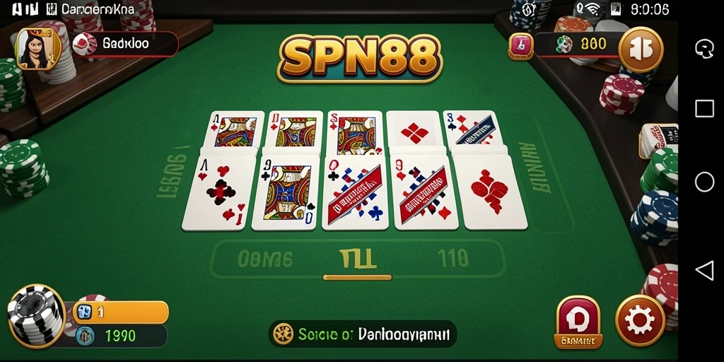 Tangkapan layar utama SPN88 menampilkan gameplay domino yang seru.