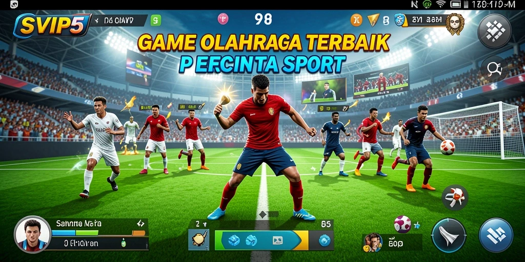 Screenshot menampilkan gameplay seru dari pertandingan olahraga di SVIP5.