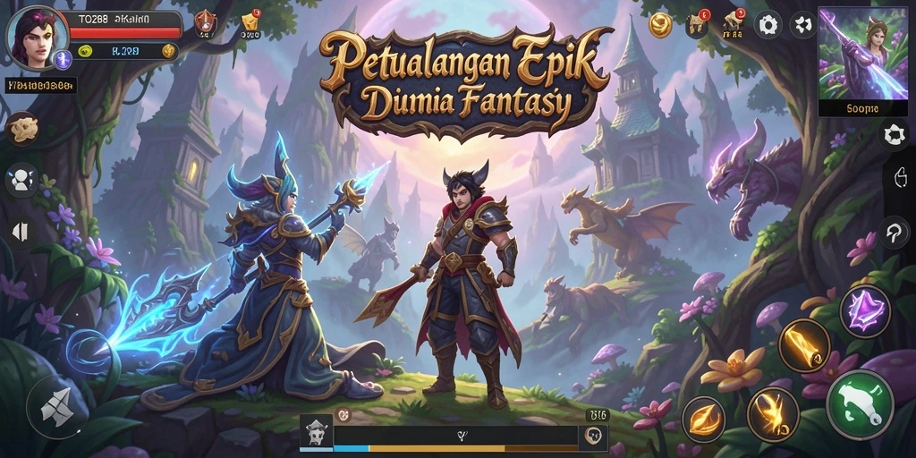 Tampilan gameplay TO288 yang menakjubkan dengan aksi RPG yang mengesankan.